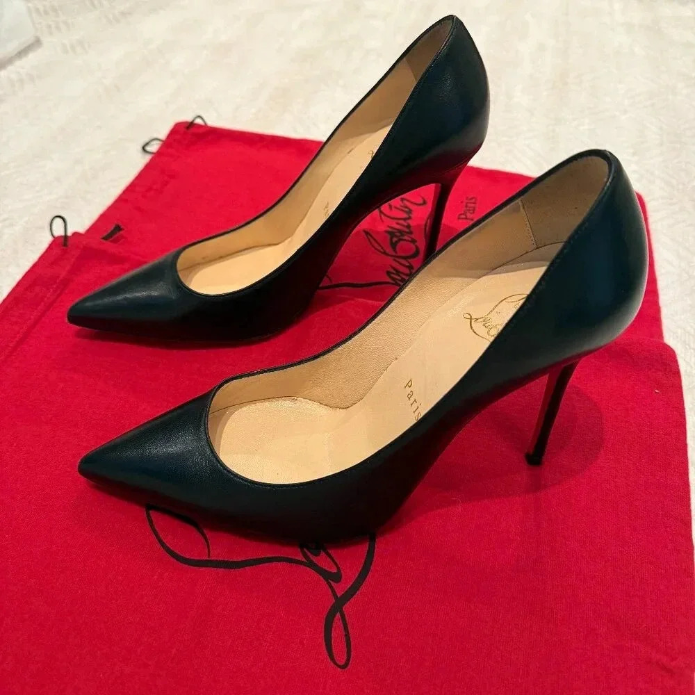 AUTHENTIC Black 100mm Decolette 554, Christian Louboutin, 36.5 (Not For Bundle) - Picture 2 of 15
